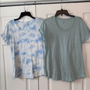 Pocket Tees with Cuffed Sleeves Med